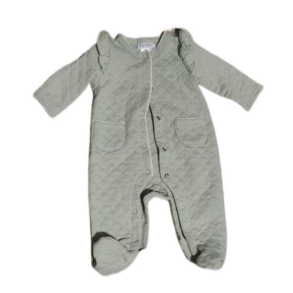 *3 for 20* Nicole Miller New York Quilted Baby Sleep Suit 6/9m - Picture 3 of 4